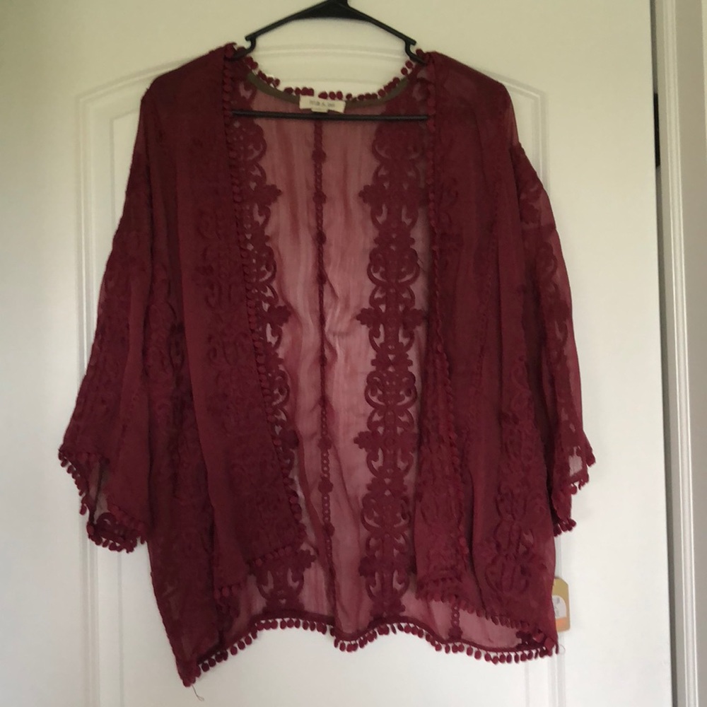 Taylor & Sage Lace Cardigan NWT